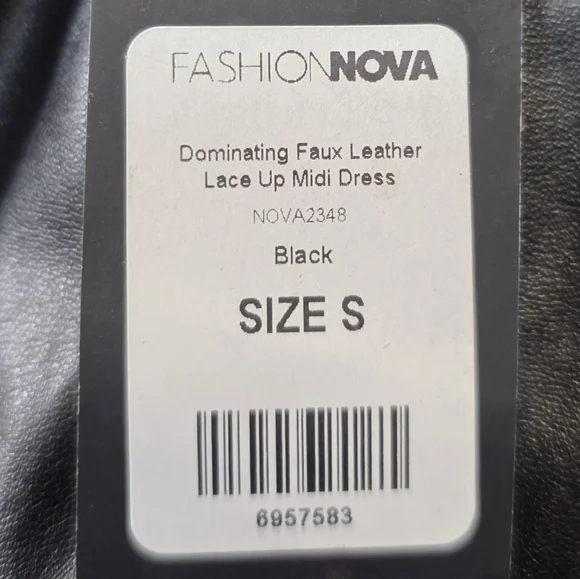 Fashion Nova Black Strapless Leather Dress 😈🔥 - Picture 2 of 7